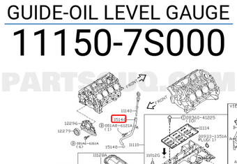Nissan 111507S000 GUIDE-OIL LEVEL GAUGE