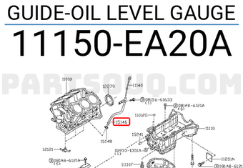 Nissan 11150EA20A GUIDE-OIL LEVEL GAUGE