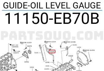 Nissan 11150EB70B GUIDE-OIL LEVEL GAUGE