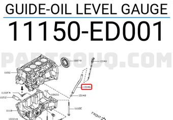 Nissan 11150ED001 GUIDE-OIL LEVEL GAUGE