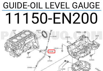 Nissan 11150EN200 GUIDE-OIL LEVEL GAUGE
