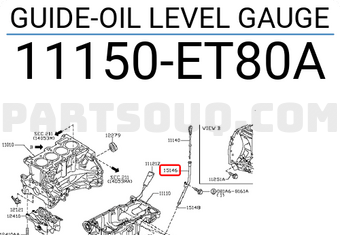 Nissan 11150ET80A GUIDE-OIL LEVEL GAUGE