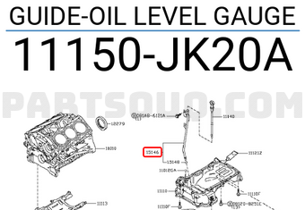 Nissan 11150JK20A GUIDE-OIL LEVEL GAUGE