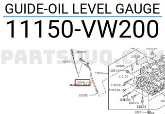 Nissan 11150VW200 GUIDE-OIL LEVEL GAUGE