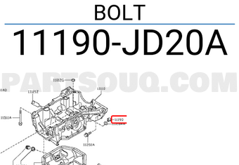 Nissan 11190JD20A BOLT