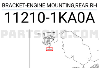 Nissan 112101KA0A BRACKET-ENGINE MOUNTING,REAR RH