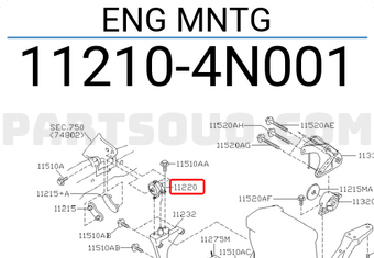 Nissan 112104N001 ENG MNTG