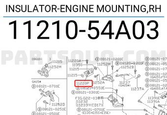 Nissan 1121054A03 INSULATOR-ENGINE MOUNTING,RH