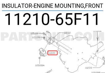 Nissan 1121065F11 INSULATOR-ENGINE MOUNTING,FRONT