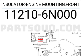 Nissan 112106N000 INSULATOR-ENGINE MOUNTING,FRONT