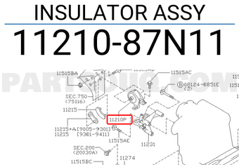 Nissan 1121087N11 INSULATOR ASSY