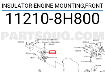 INSULATOR 112108H80A | Nissan Parts | PartSouq