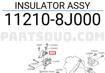 Nissan 112108J000 INSULATOR ASSY