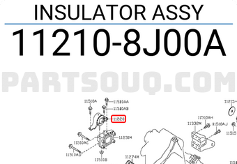 Nissan 112108J00A INSULATOR ASSY