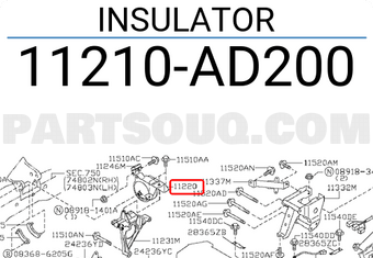 Nissan 11210AD200 INSULATOR