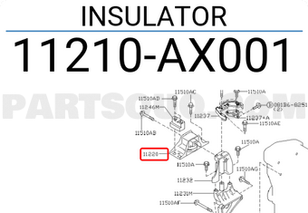Nissan 11210AX001 INSULATOR