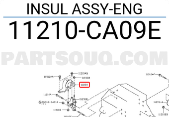 Nissan 11210CA09E INSUL ASSY-ENG