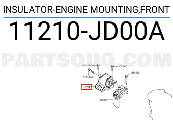Nissan 11210JD00A INSULATOR-ENGINE MOUNTING,FRONT
