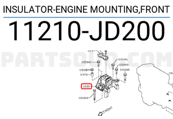 Nissan 11210JD200 INSULATOR-ENGINE MOUNTING,FRONT