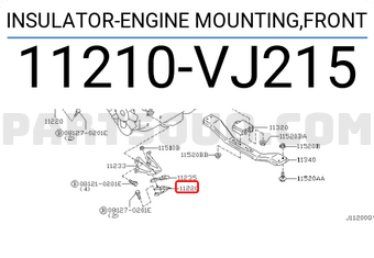 Nissan 11210VJ215 INSULATOR-ENGINE MOUNTING,FRONT
