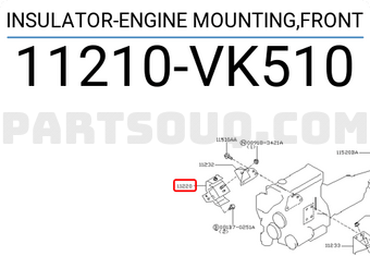 Nissan 11210VK510 INSULATOR-ENGINE MOUNTING,FRONT