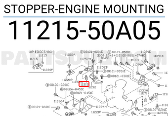 Nissan 1121550A05 STOPPER-ENGINE MOUNTING