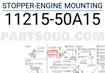 Nissan 1121550A15 STOPPER-ENGINE MOUNTING