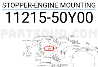 Nissan 1121550Y00 STOPPER-ENGINE MOUNTING