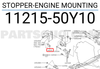 Nissan 1121550Y10 STOPPER-ENGINE MOUNTING