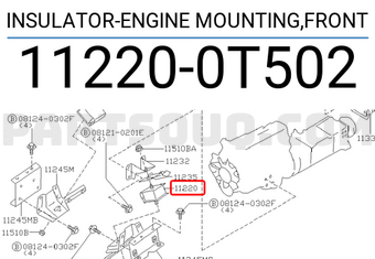 Nissan 112200T502 INSULATOR-ENGINE MOUNTING,FRONT