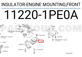 Nissan 112201PE0A INSULATOR-ENGINE MOUNTING,FRONT