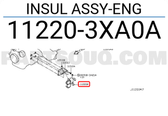 Nissan 112203XA0A INSUL ASSY-ENG