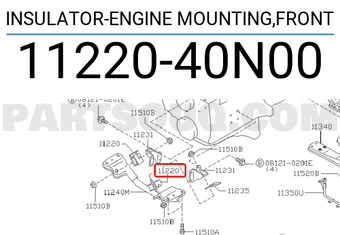 Nissan 1122040N00 INSULATOR-ENGINE MOUNTING,FRONT