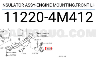 Nissan 112204M412 INSULATOR ASSY-ENGINE MOUNTING,FRONT LH