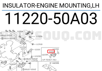 Nissan 1122050A03 INSULATOR-ENGINE MOUNTING,LH