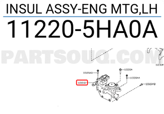 Nissan 112205HA0A INSUL ASSY-ENG MTG,LH