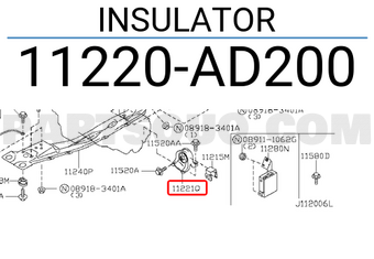 Nissan 11220AD200 INSULATOR
