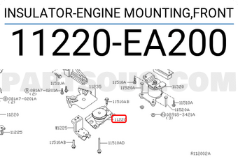 Nissan 11220EA200 INSULATOR-ENGINE MOUNTING,FRONT