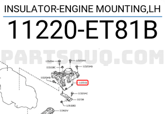 Nissan 11220ET81B INSULATOR-ENGINE MOUNTING,LH