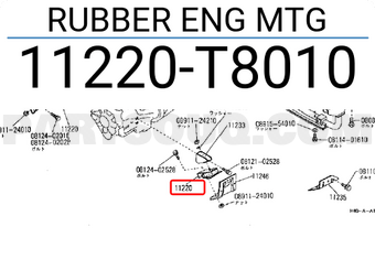 Nissan 11220T8010 RUBBER ENG MTG