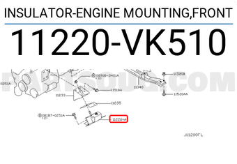 Nissan 11220VK510 INSULATOR-ENGINE MOUNTING,FRONT