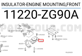 Nissan 11220ZG90A INSULATOR-ENGINE MOUNTING,FRONT