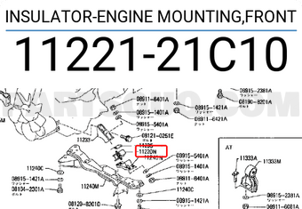 Nissan 1122121C10 INSULATOR-ENGINE MOUNTING,FRONT