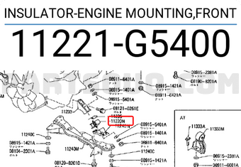 Nissan 11221G5400 INSULATOR-ENGINE MOUNTING,FRONT