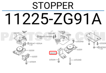 Nissan 11225ZG91A STOPPER