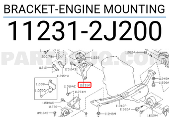 Nissan 112312J200 BRACKET-ENGINE MOUNTING