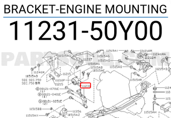 Nissan 1123150Y00 BRACKET-ENGINE MOUNTING