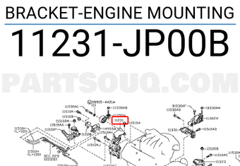 Nissan 11231JP00B BRACKET-ENGINE MOUNTING