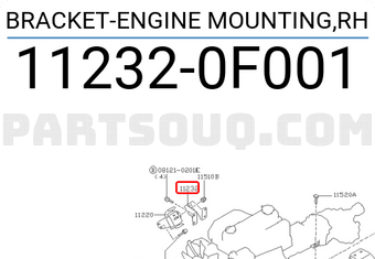 Nissan 112320F001 BRACKET-ENGINE MOUNTING,RH