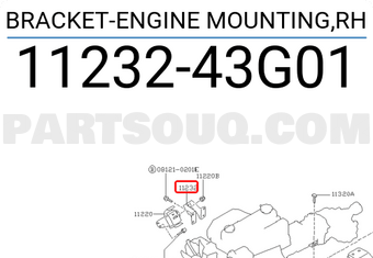 Nissan 1123243G01 BRACKET-ENGINE MOUNTING,RH
